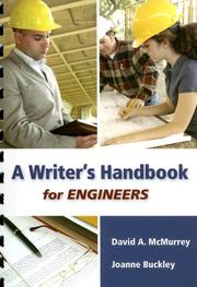 Cover of: A Writer's Handbook for Engineers by David A. McMurrey, Joanne Buckley