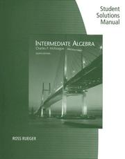 Cover of: Student Solutions Manual for McKeague's Intermediate Algebra, 8th