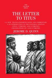 Cover of: The Letter to Titus