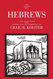 Cover of: Hebrews: A New Translation With Introduction and Commentary