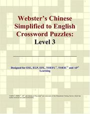 Cover of: Webster's Chinese Simplified to English Crossword Puzzles: Level 3