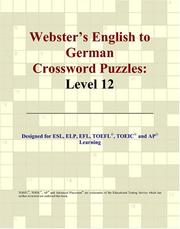 Cover of: Webster's English to German Crossword Puzzles by Philip M. Parker, Philip M. Parker
