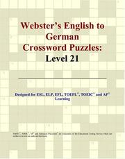 Cover of: Webster's English to German Crossword Puzzles: Level 21