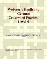 Cover of: Webster's English to German Crossword Puzzles by Philip M. Parker, Philip M. Parker