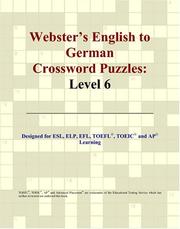 Cover of: Webster's English to German Crossword Puzzles by Philip M. Parker