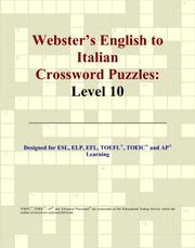 Cover of: Webster's English to Italian Crossword Puzzles by Philip M. Parker