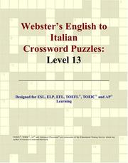 Cover of: Webster's English to Italian Crossword Puzzles by Philip M. Parker