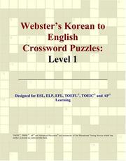 Cover of: Webster's Korean to English Crossword Puzzles: Level 1