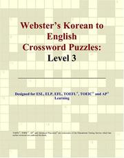 Cover of: Webster's Korean to English Crossword Puzzles by Philip M. Parker