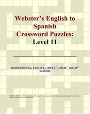 Cover of: Webster's English to Spanish Crossword Puzzles by Philip M. Parker, Philip M. Parker