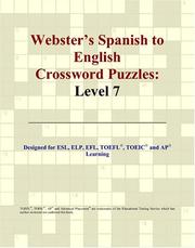 Cover of: Webster's Spanish to English Crossword Puzzles by Philip M. Parker