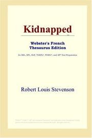 Cover of: Kidnapped (Webster's French Thesaurus Edition) by Robert Louis Stevenson