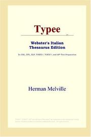 Cover of: Typee (Webster's Italian Thesaurus Edition) by Herman Melville