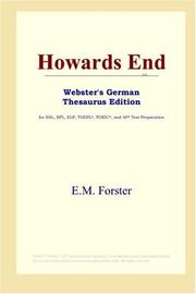 Cover of: Howards End (Webster's German Thesaurus Edition) by Edward Morgan Forster