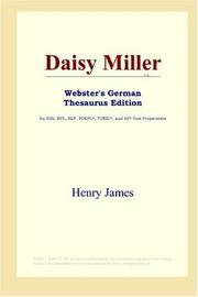 Cover of: Daisy Miller (Webster's German Thesaurus Edition) by Henry James