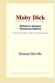 Cover of: Moby Dick (Webster's German Thesaurus Edition) by Herman Melville