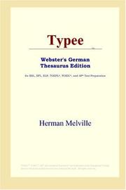 Cover of: Typee (Webster's German Thesaurus Edition) by Herman Melville