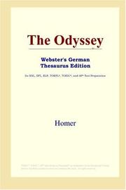 Cover of: The Odyssey (Webster's German Thesaurus Edition) by Όμηρος