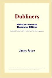 Cover of: Dubliners (Webster's German Thesaurus Edition) by James Joyce