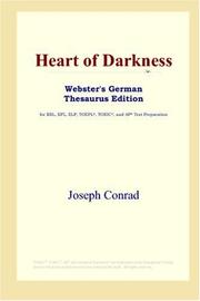Cover of: Heart of Darkness (Webster's German Thesaurus Edition) by Joseph Conrad