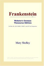 Cover of: Frankenstein (Webster's German Thesaurus Edition) by Mary Shelley, Mary Shelley