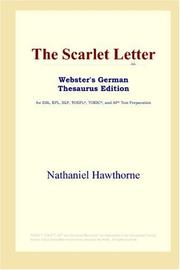 Cover of: The Scarlet Letter (Webster's German Thesaurus Edition) by Nathaniel Hawthorne, Nathaniel Hawthorne