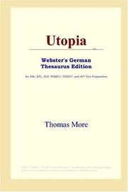 Cover of: Utopia (Webster's German Thesaurus Edition) by Thomas More