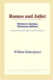 Cover of: Romeo and Juliet | William Shakespeare