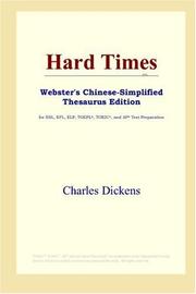 Cover of: Hard Times (Webster's Chinese-Simplified Thesaurus Edition) by Nancy Holder