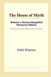 Cover of: The House of Mirth (Webster's Chinese-Simplified Thesaurus Edition) by Edith Wharton