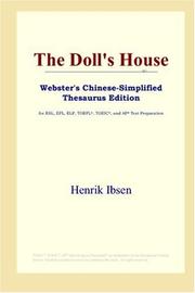 Cover of: The Doll's House (Webster's Chinese-Simplified Thesaurus Edition) by Henrik Ibsen