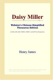 Cover of: Daisy Miller (Webster's Chinese-Simplified Thesaurus Edition) by Henry James