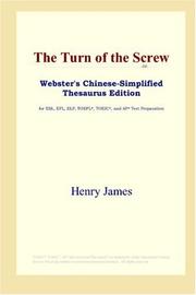 Cover of: The Turn of the Screw (Webster's Chinese-Simplified Thesaurus Edition) by Henry James