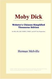 Cover of: Moby Dick (Webster's Chinese-Simplified Thesaurus Edition) by Herman Melville