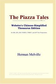Cover of: The Piazza Tales (Webster's Chinese-Simplified Thesaurus Edition) by Herman Melville