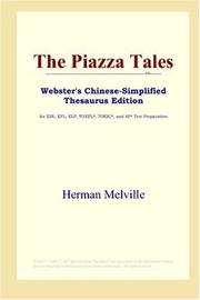 Cover of: The Piazza Tales (Webster's Chinese-Simplified Thesaurus Edition) by Herman Melville, Herman Melville