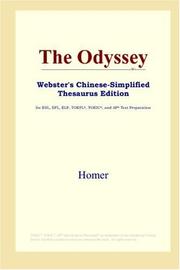 Cover of: The Odyssey (Webster's Chinese-Simplified Thesaurus Edition) by Όμηρος (Homer)