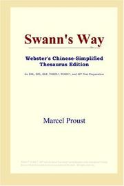 Cover of: Swann's Way (Webster's Chinese-Simplified Thesaurus Edition) by Marcel Proust