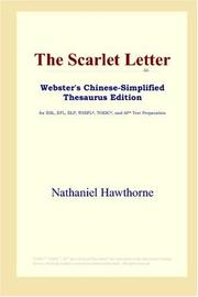 Cover of: The Scarlet Letter (Webster's Chinese-Simplified Thesaurus Edition) by Nathaniel Hawthorne, Nathaniel Hawthorne