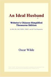Cover of: An Ideal Husband (Webster's Chinese-Simplified Thesaurus Edition) by Oscar Wilde