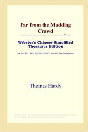 Cover of: Far from the Madding Crowd (Webster's Chinese-Simplified Thesaurus Edition) by Thomas Hardy, Thomas Hardy