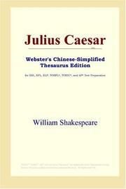 Cover of: Julius Caesar (Webster