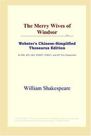 Cover of: The Merry Wives of Windsor (Webster's Chinese-Simplified Thesaurus Edition) by William Shakespeare