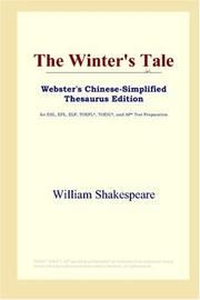 Cover of: The Winter's Tale (Webster's Chinese-Simplified Thesaurus Edition) by William Shakespeare