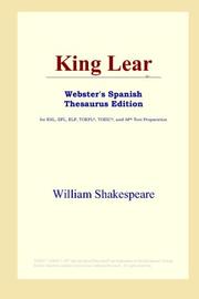 Cover of: King Lear (Webster