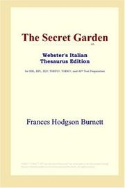 Cover of: The Secret Garden (Webster's Italian Thesaurus Edition) by Frances Hodgson Burnett