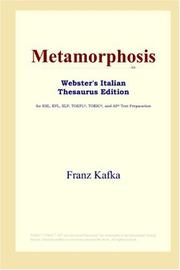 Cover of: Metamorphosis by Franz Kafka