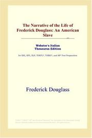 Cover of: The Narrative of the Life of Frederick Douglass by Frederick Douglass