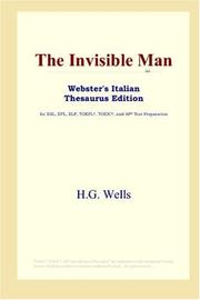 Cover of: The Invisible Man (Webster's Italian Thesaurus Edition) by H. G. Wells