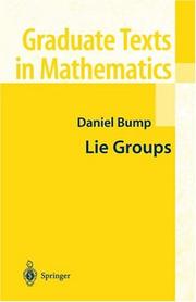 Cover of: Lie groups by Daniel Bump